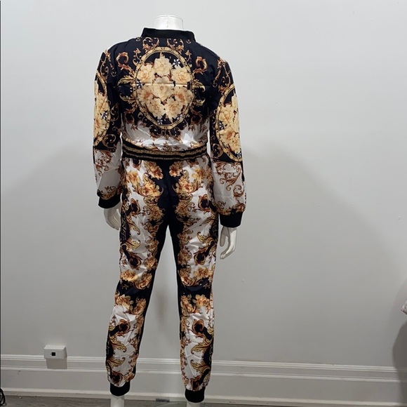 Paisley Front Zip Jumpsuit - Picture 3 of 3